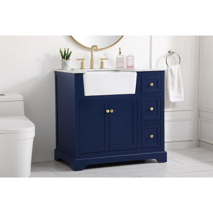 Elegant Bathroom Vanity - Blue (VF60236BL)