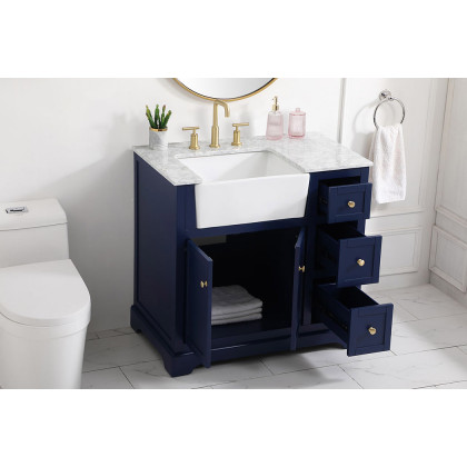 Elegant Bathroom Vanity - Blue (VF60236BL)