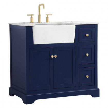 Elegant Bathroom Vanity - Blue (VF60236BL)