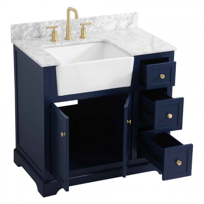 Elegant Bathroom Vanity - Blue (VF60236BL-BS)