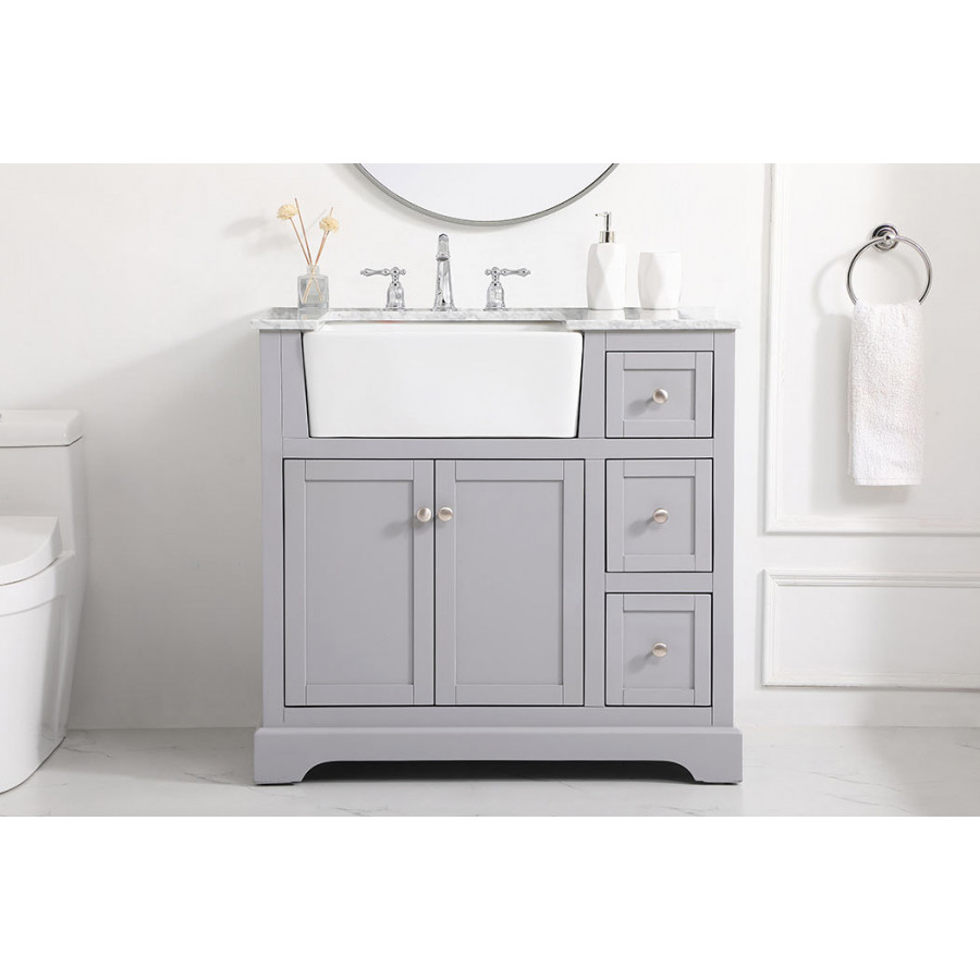 Elegant Bathroom Vanity - Gray (VF60236GR)