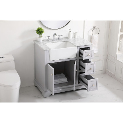 Elegant Bathroom Vanity - Gray (VF60236GR)