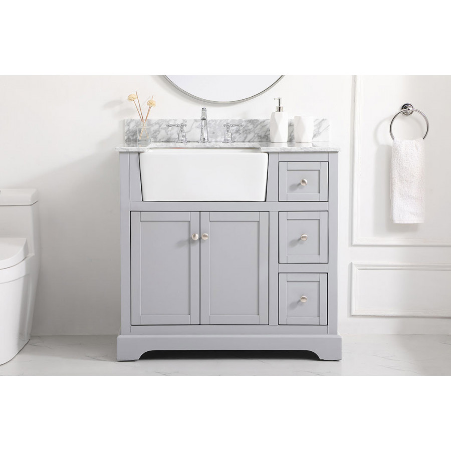 Elegant Bathroom Vanity - Gray (VF60236GR-BS)
