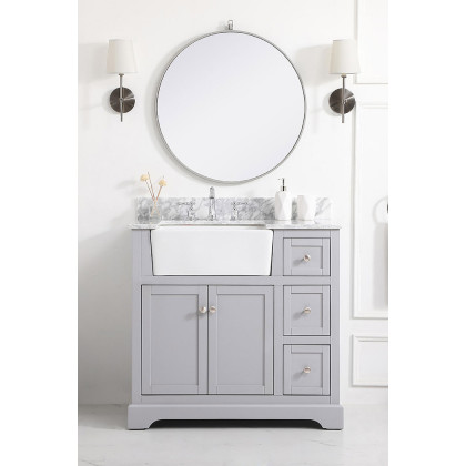 Elegant Bathroom Vanity - Gray (VF60236GR-BS)