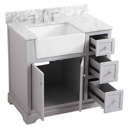 Elegant Bathroom Vanity - Gray (VF60236GR-BS)