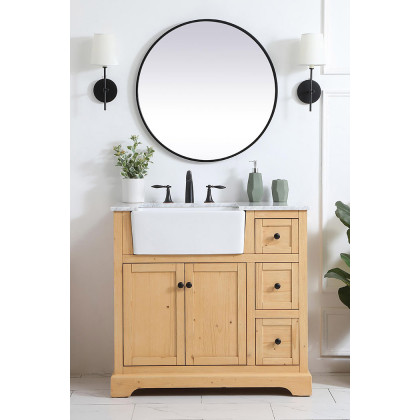 Elegant Bathroom Vanity - Natural Wood (VF60236NW)