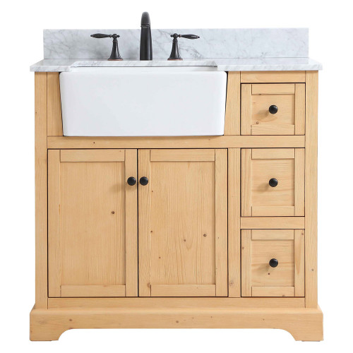 Elegant Bathroom Vanity - Natural Wood (VF60236NW-BS)