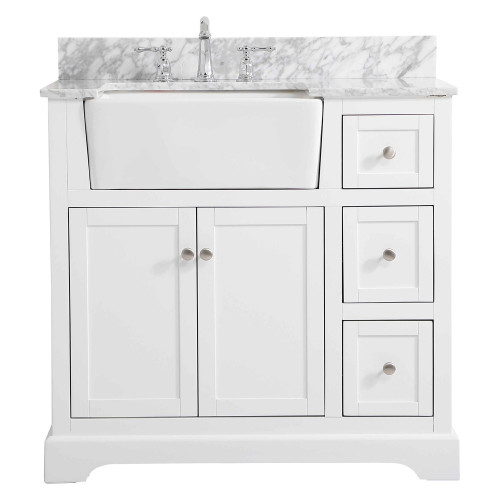 Elegant Bathroom Vanity - White (VF60236WH-BS)