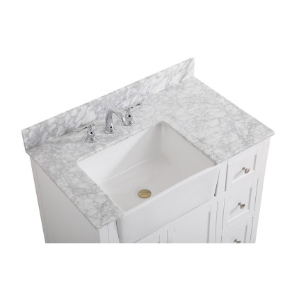 Elegant Bathroom Vanity - White (VF60236WH-BS)