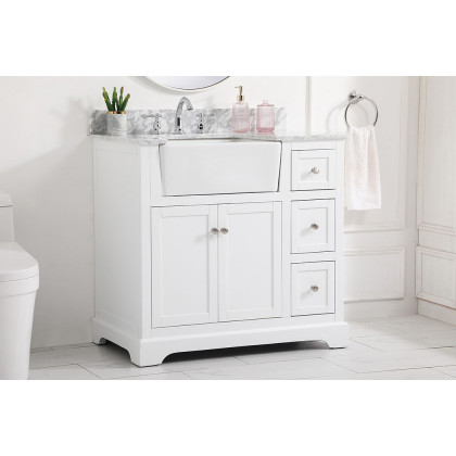 Elegant Bathroom Vanity - White (VF60236WH-BS)