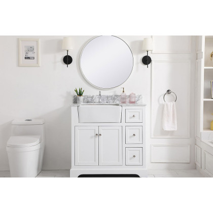 Elegant Bathroom Vanity - White (VF60236WH-BS)