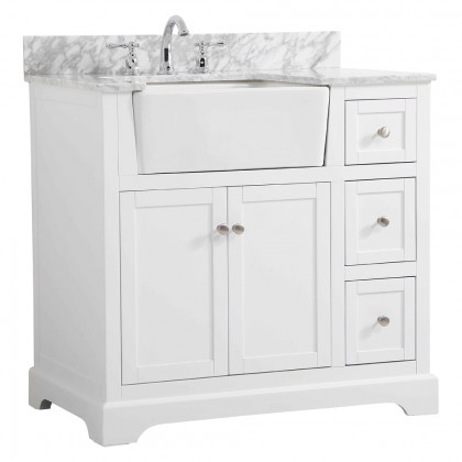 Elegant Bathroom Vanity - White (VF60236WH-BS)