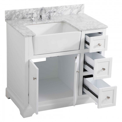 Elegant Bathroom Vanity - White (VF60236WH-BS)