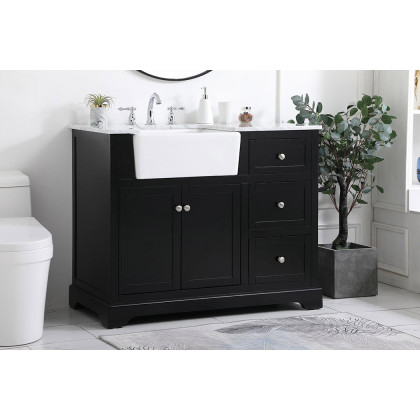 Elegant Bathroom Vanity - Black (VF60242BK)