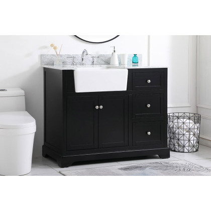 Elegant Bathroom Vanity - Black (VF60242BK-BS)
