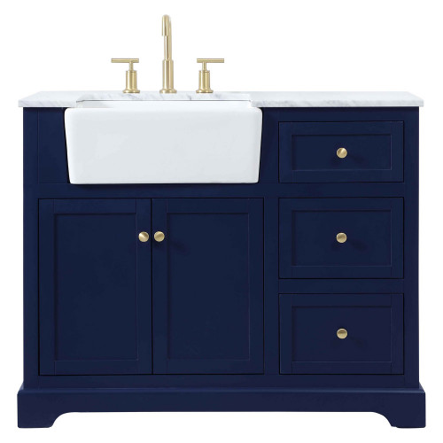 Elegant Bathroom Vanity - Blue (VF60242BL)