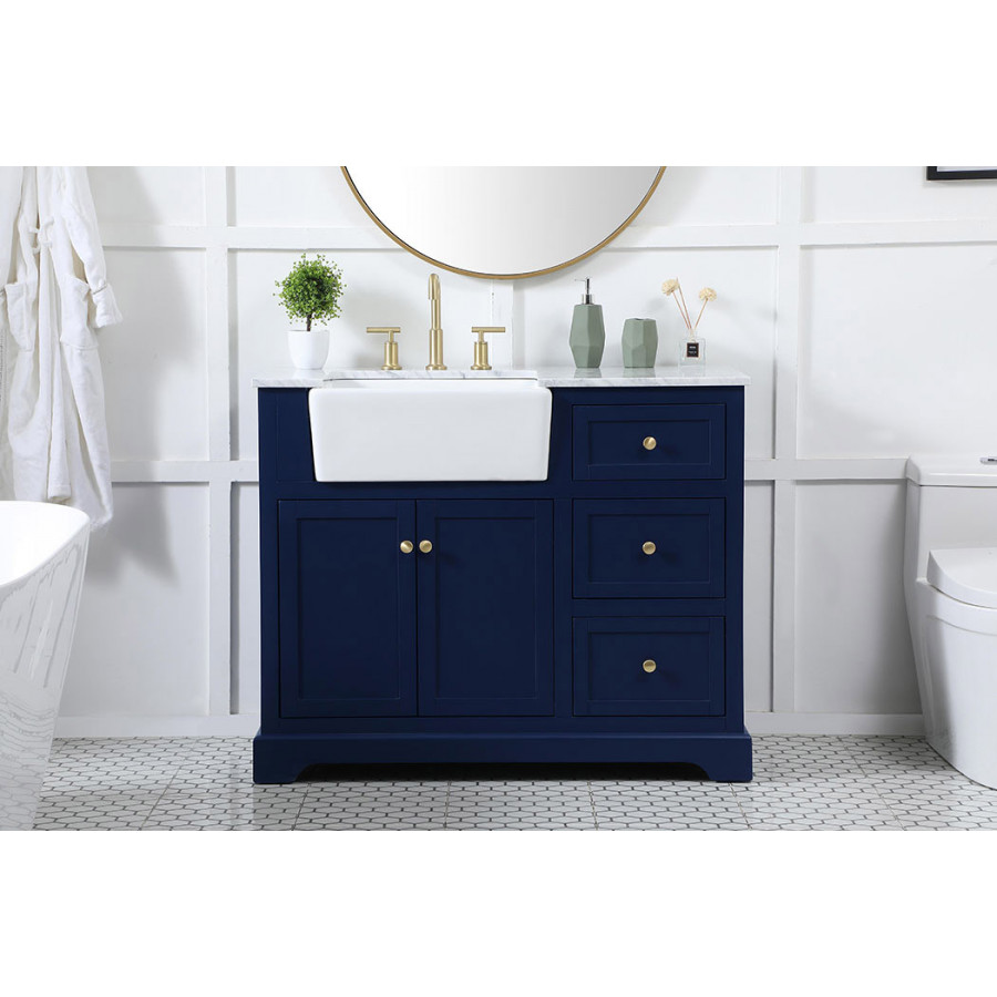 Elegant Bathroom Vanity - Blue (VF60242BL)