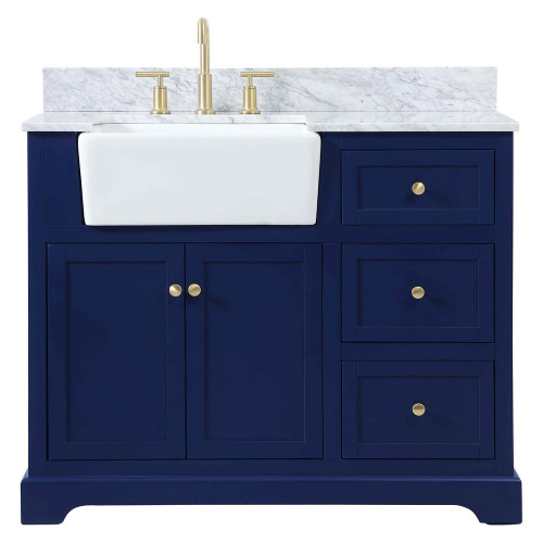 Elegant Bathroom Vanity - Blue (VF60242BL-BS)