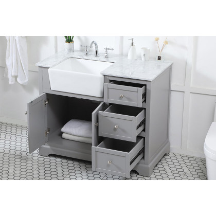 Elegant Bathroom Vanity - Gray (VF60242GR)
