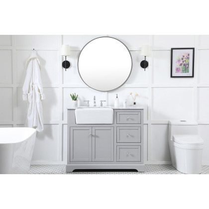 Elegant Bathroom Vanity - Gray (VF60242GR)