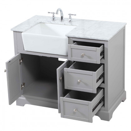 Elegant Bathroom Vanity - Gray (VF60242GR)