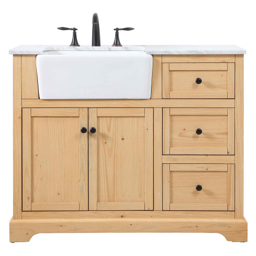Elegant Bathroom Vanity - Natural Wood (VF60242NW)