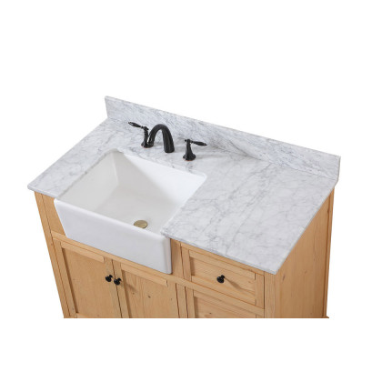 Elegant Bathroom Vanity - Natural Wood (VF60242NW-BS)