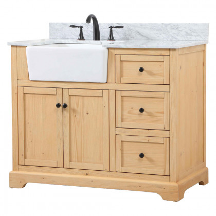 Elegant Bathroom Vanity - Natural Wood (VF60242NW-BS)