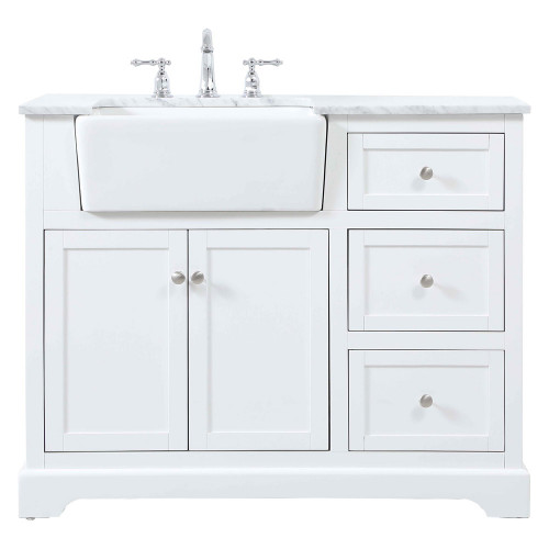 Elegant Bathroom Vanity - White (VF60242WH)
