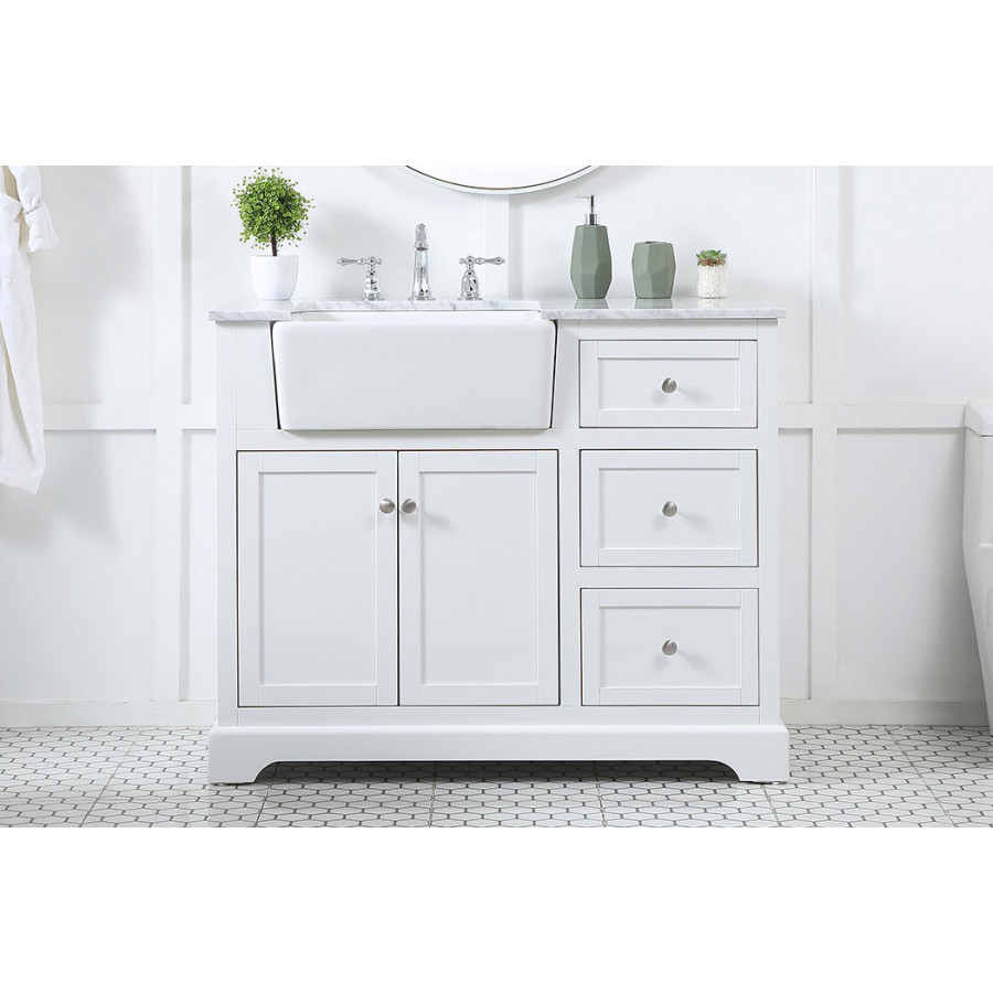 Elegant Bathroom Vanity - White (VF60242WH)