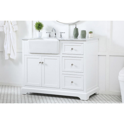 Elegant Bathroom Vanity - White (VF60242WH)