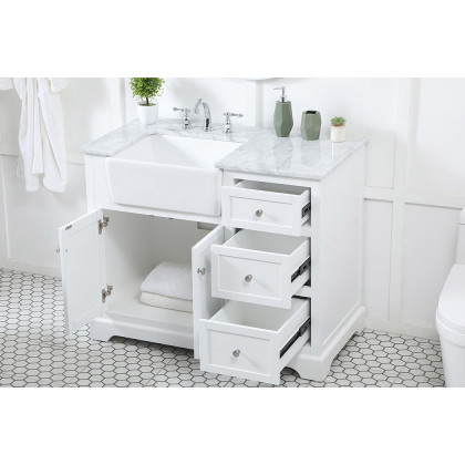 Elegant Bathroom Vanity - White (VF60242WH)