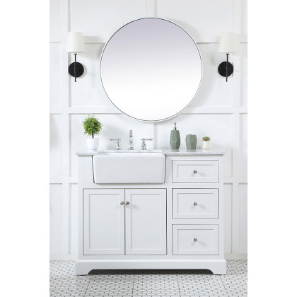 Elegant Bathroom Vanity - White (VF60242WH)