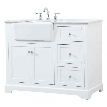 Elegant Bathroom Vanity - White (VF60242WH)