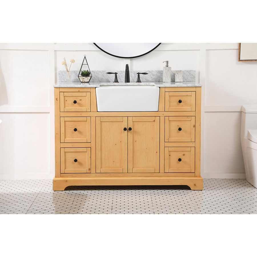 Elegant Bathroom Vanity - Natural Wood (VF60248NW-BS)