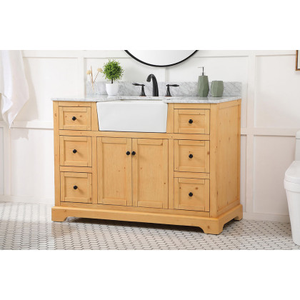 Elegant Bathroom Vanity - Natural Wood (VF60248NW-BS)