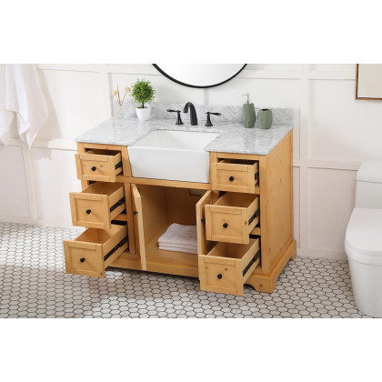 Elegant Bathroom Vanity - Natural Wood (VF60248NW-BS)