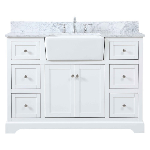 Elegant Bathroom Vanity - White (VF60248WH-BS)