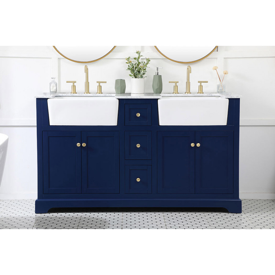 Elegant Bathroom Vanity - Blue (VF60260DBL)