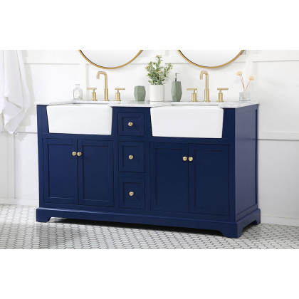 Elegant Bathroom Vanity - Blue (VF60260DBL)