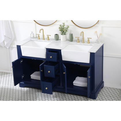 Elegant Bathroom Vanity - Blue (VF60260DBL)