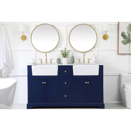 Elegant Bathroom Vanity - Blue (VF60260DBL)