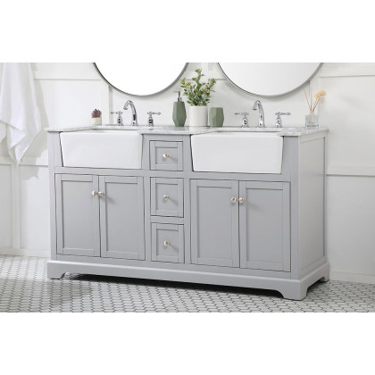 Elegant Bathroom Vanity - Gray (VF60260DGR)