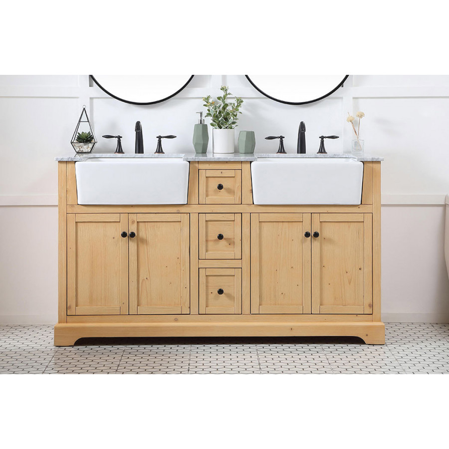 Elegant Bathroom Vanity - Natural Wood (VF60260DNW)