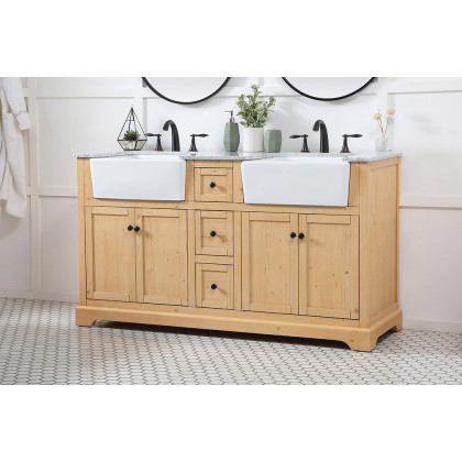 Elegant Bathroom Vanity - Natural Wood (VF60260DNW)