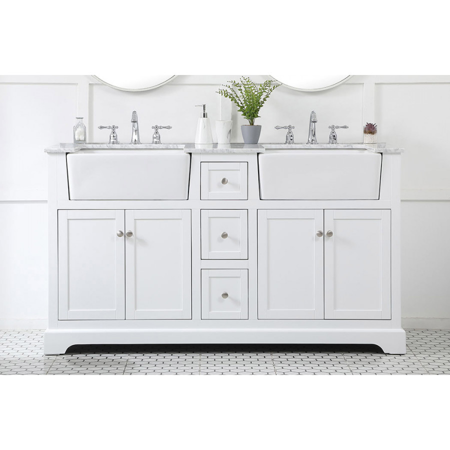 Elegant Bathroom Vanity - White (VF60260DWH)
