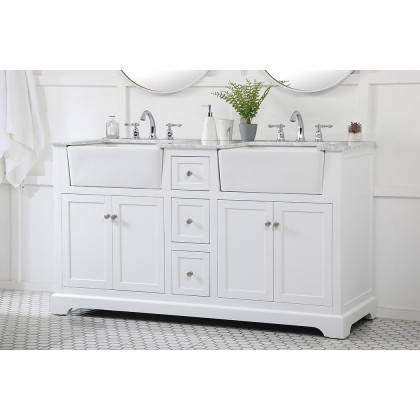 Elegant Bathroom Vanity - White (VF60260DWH)