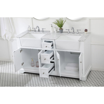 Elegant Bathroom Vanity - White (VF60260DWH)