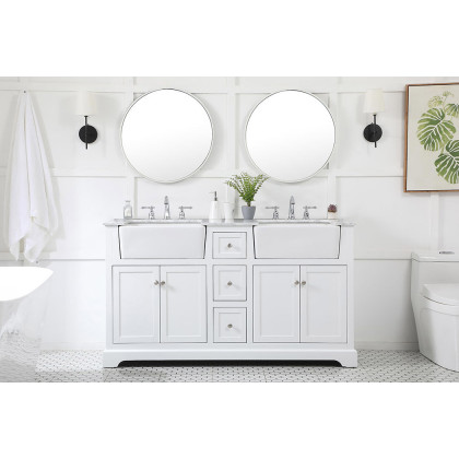 Elegant Bathroom Vanity - White (VF60260DWH)