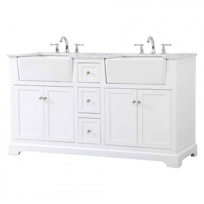 Elegant Bathroom Vanity - White (VF60260DWH)